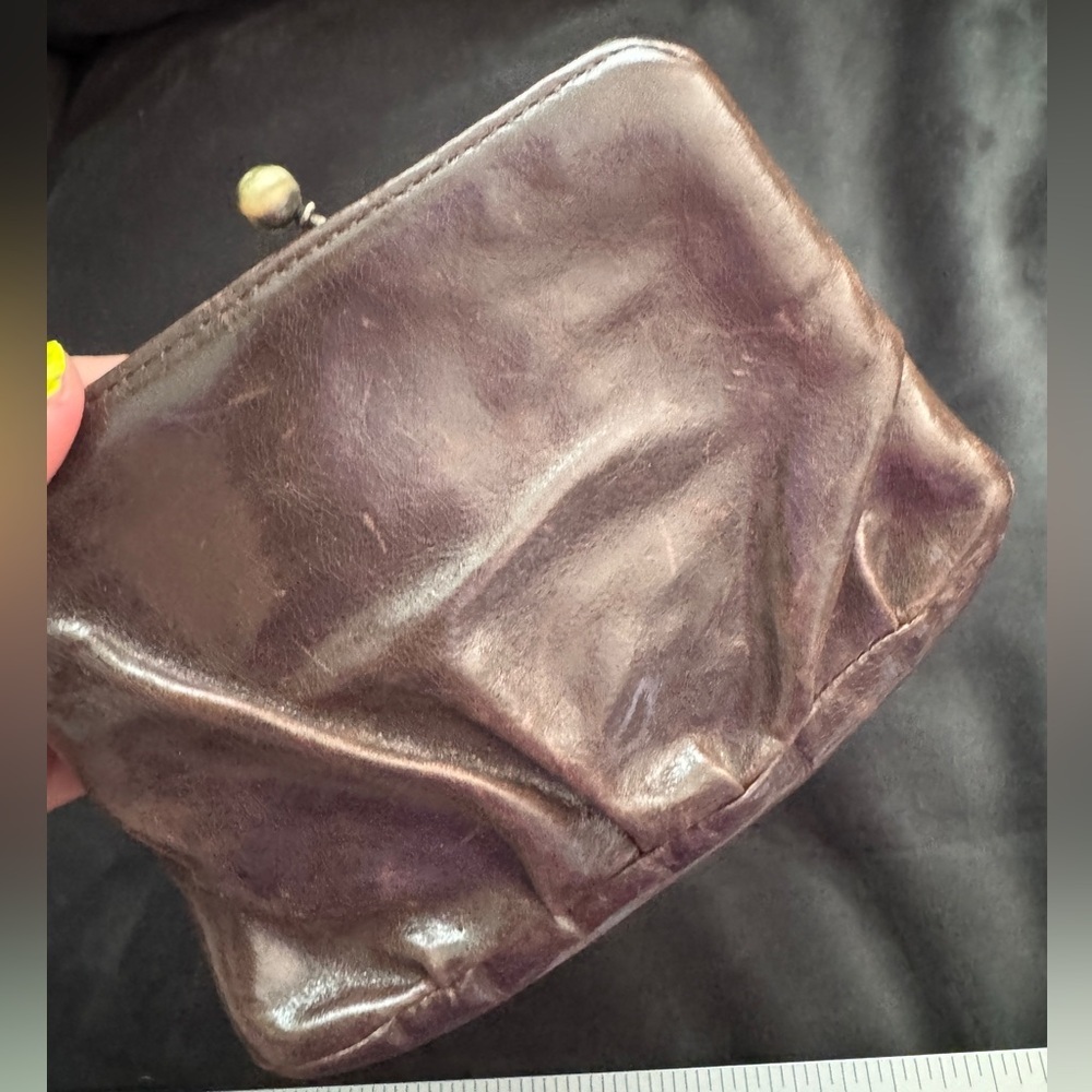 Vintage Leather Kiss lock Wallet Mini Clutch Purse - Picture 3 of 10